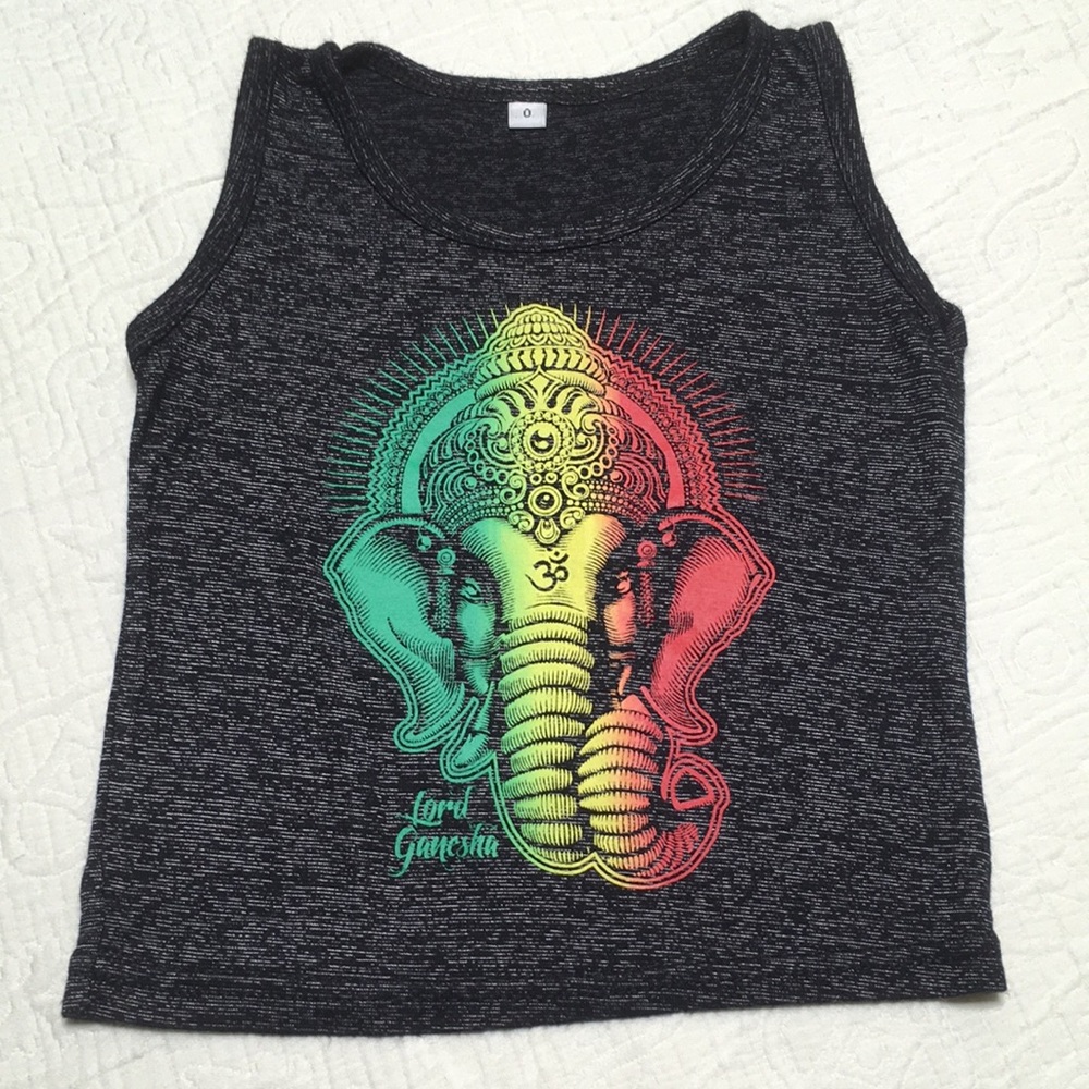 2T? (5/$20) Slinky Ganesh Tank Top